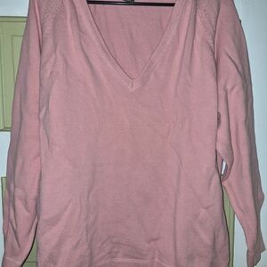 Eddie Bauer Women's V-Neck Sweater - Rose Pink